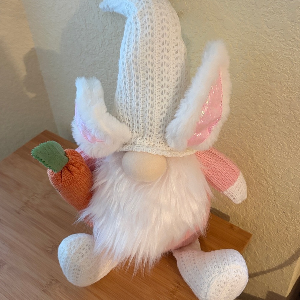 Easter Bunny Gnome Plush with Carrot